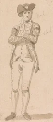 Stehende Figur eines jungen Mannes